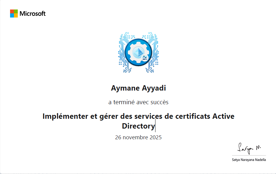 Certificat Réseaux
